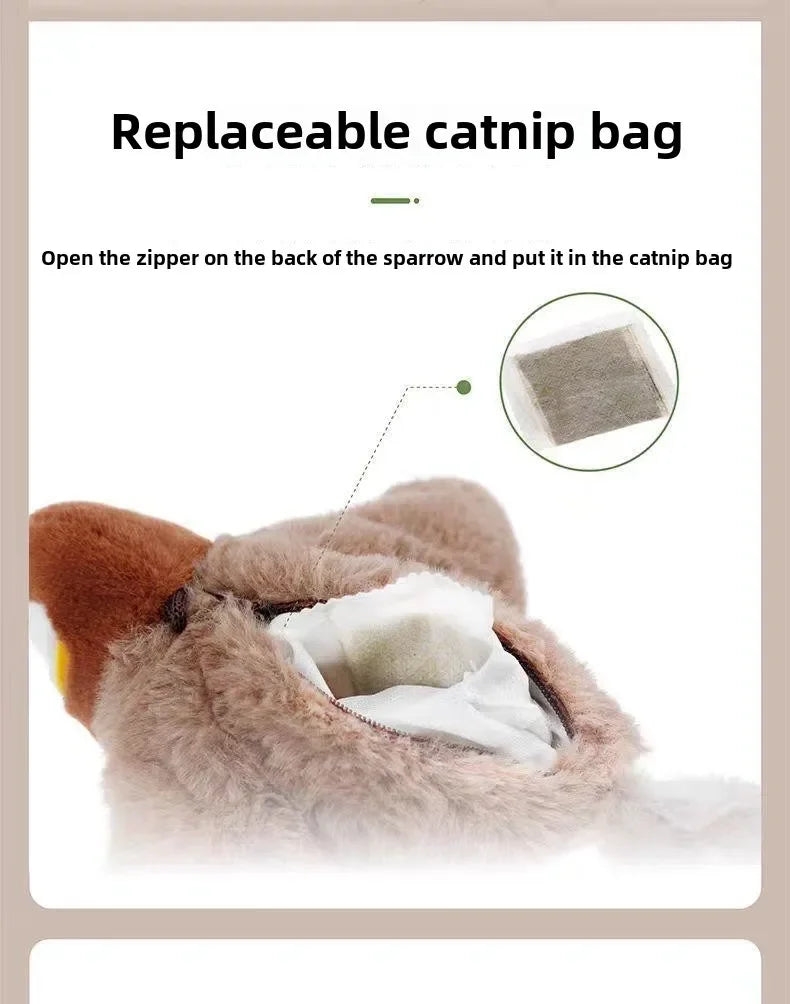 Catnip Electric Interactive Bird Toy for Cats