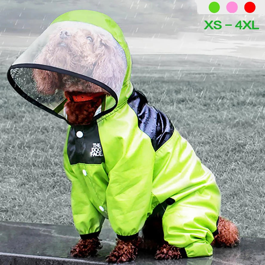 Waterproof Dog Raincoat Jumpsuit