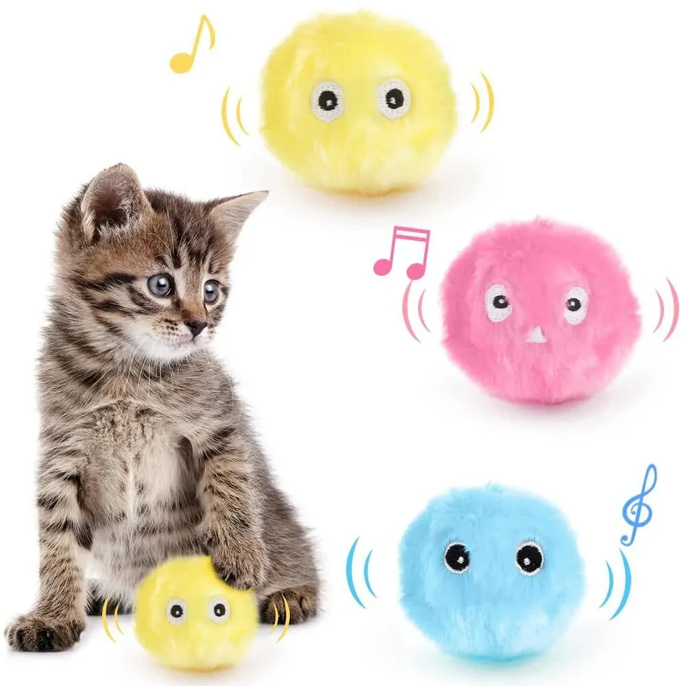 Automatic Interactive Plush Ball Cat Toy