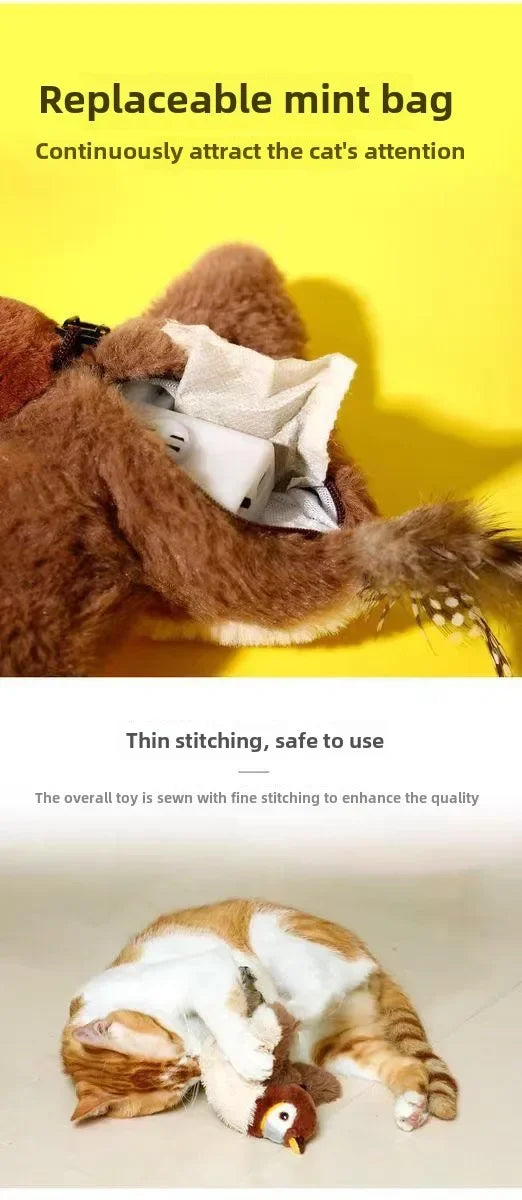 Catnip Electric Interactive Bird Toy for Cats