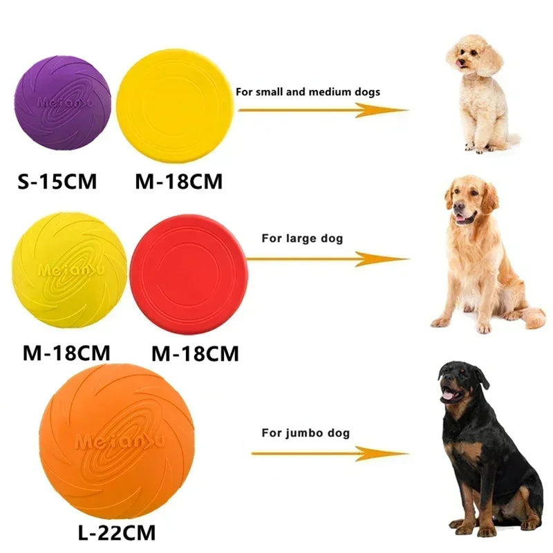 Multicolor Silicone Flying Disc Dog Toy