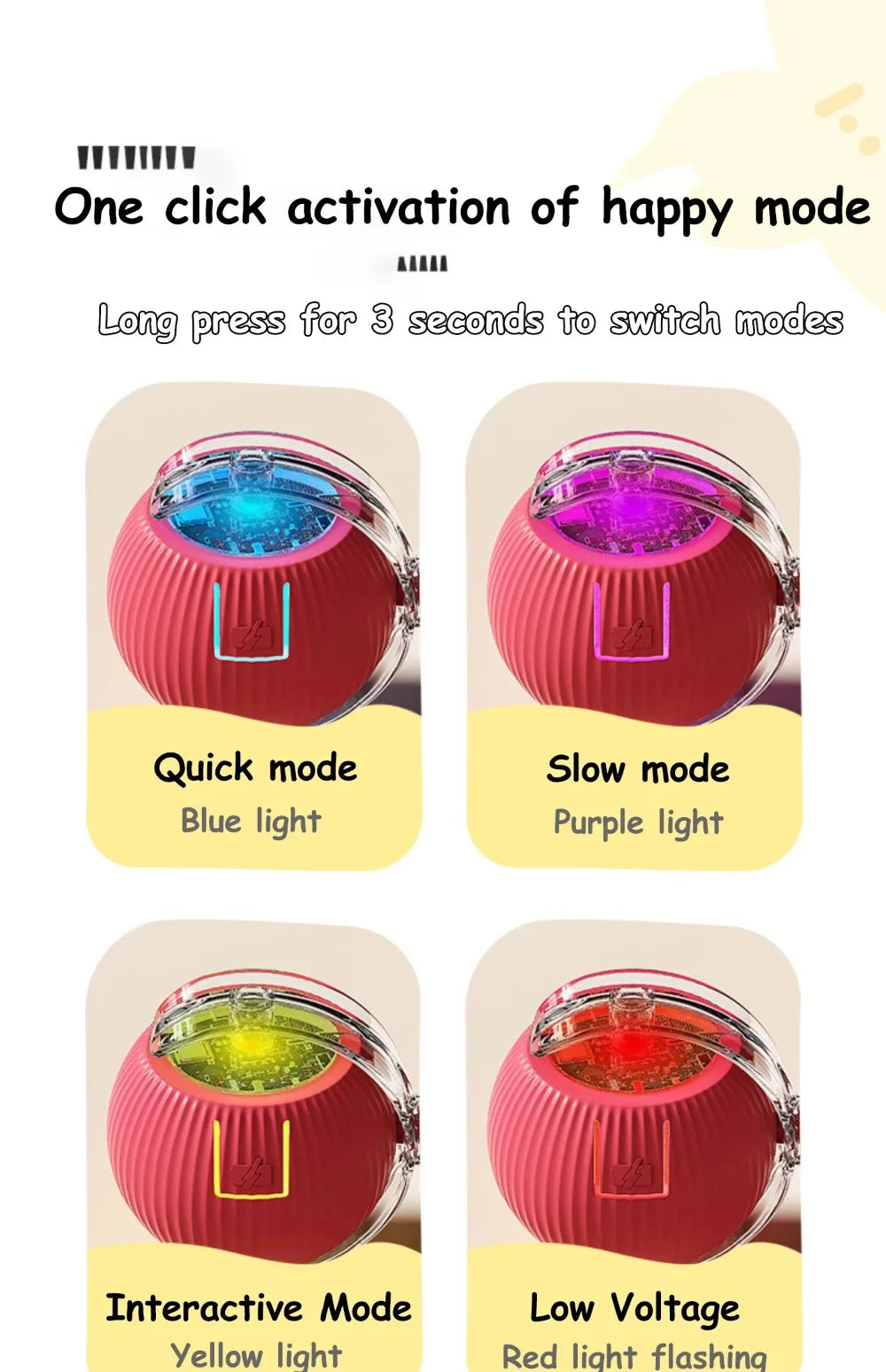 Automatic Smart Rolling Ball Cat Toy