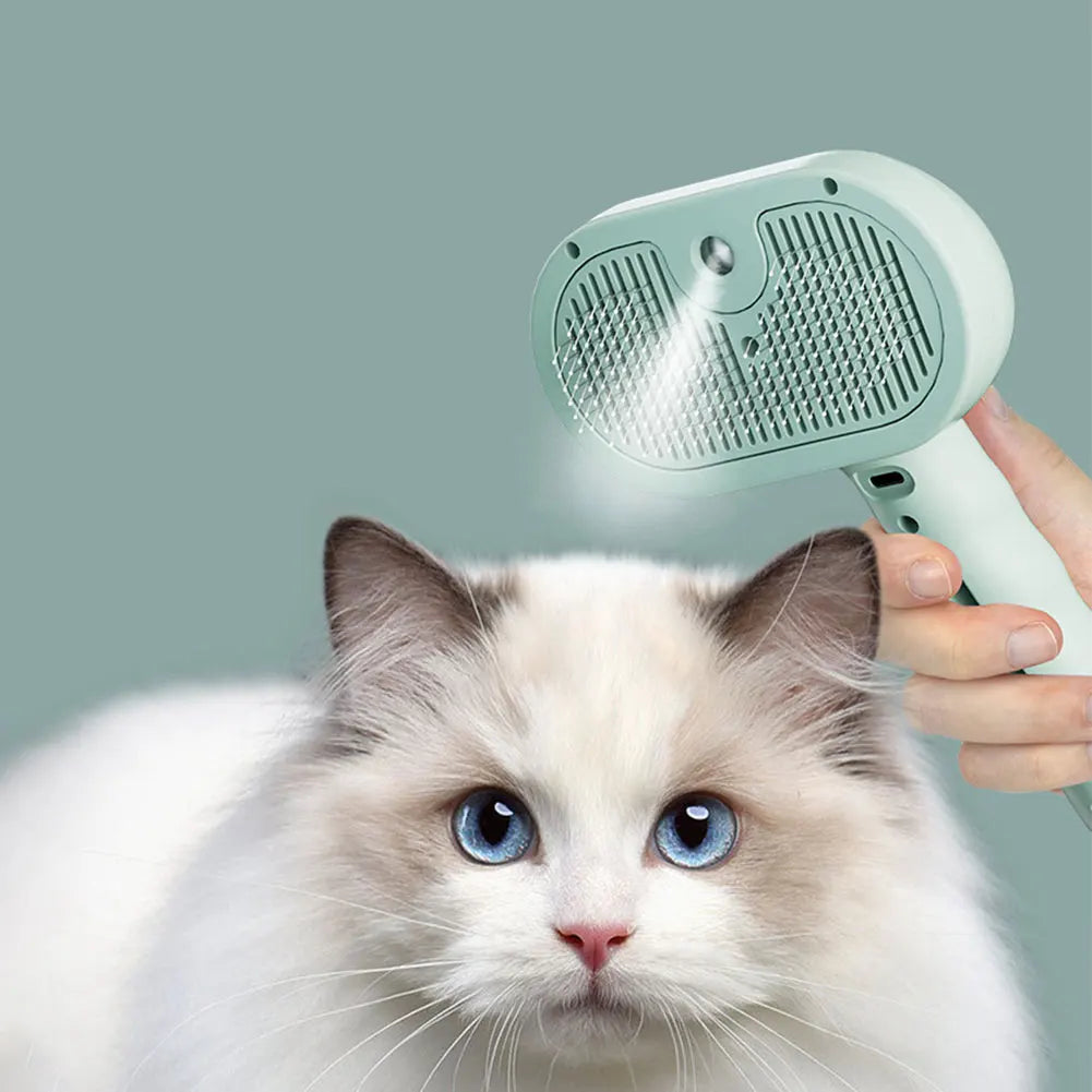 3-in-1 Cat Steam Brush & Pet Hair Remover Comb