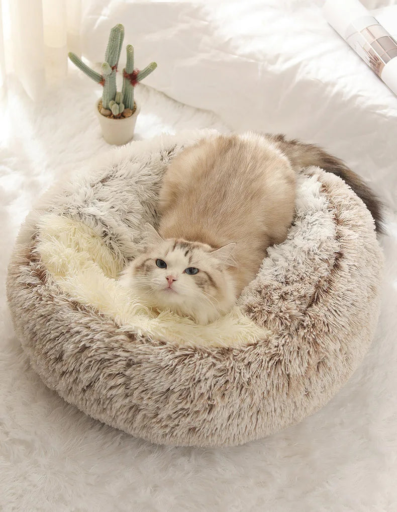 Winter Plush Shell Cat Nest Bed