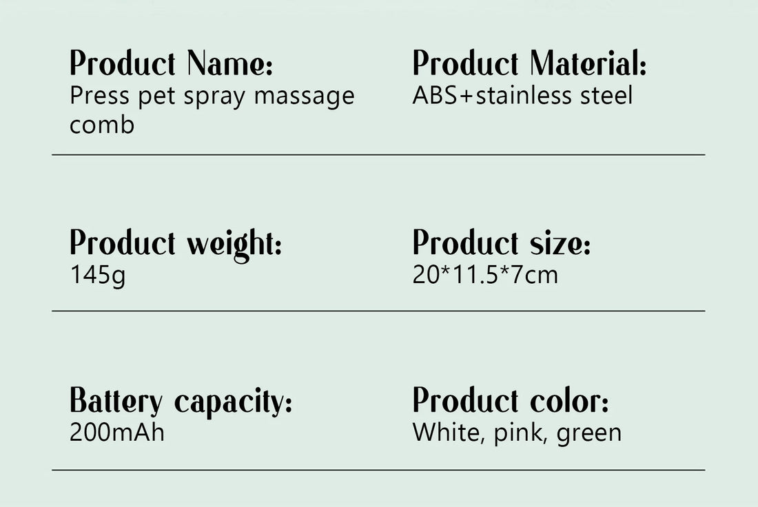 Pet Steam Massage Comb for Dogs & Cats