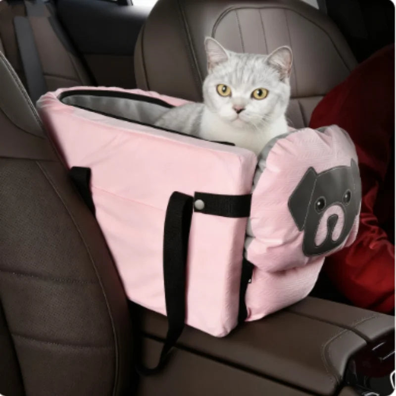 Portable Pet Car Seat Armrest Box for Dogs & Cats