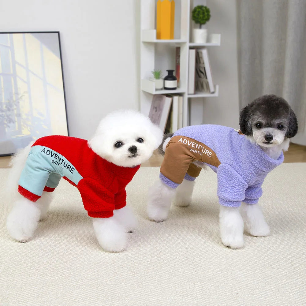 Fleece 4-Leg Dog & Cat Pajamas Jumpsuit