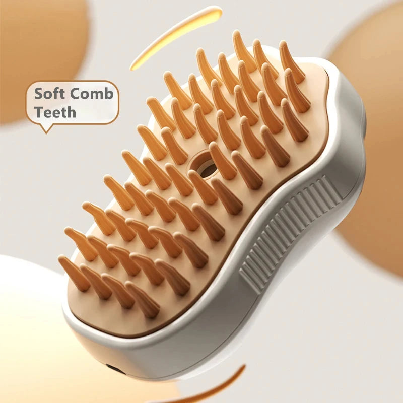 3-in-1 Electric Steam Pet Brush & Grooming Comb