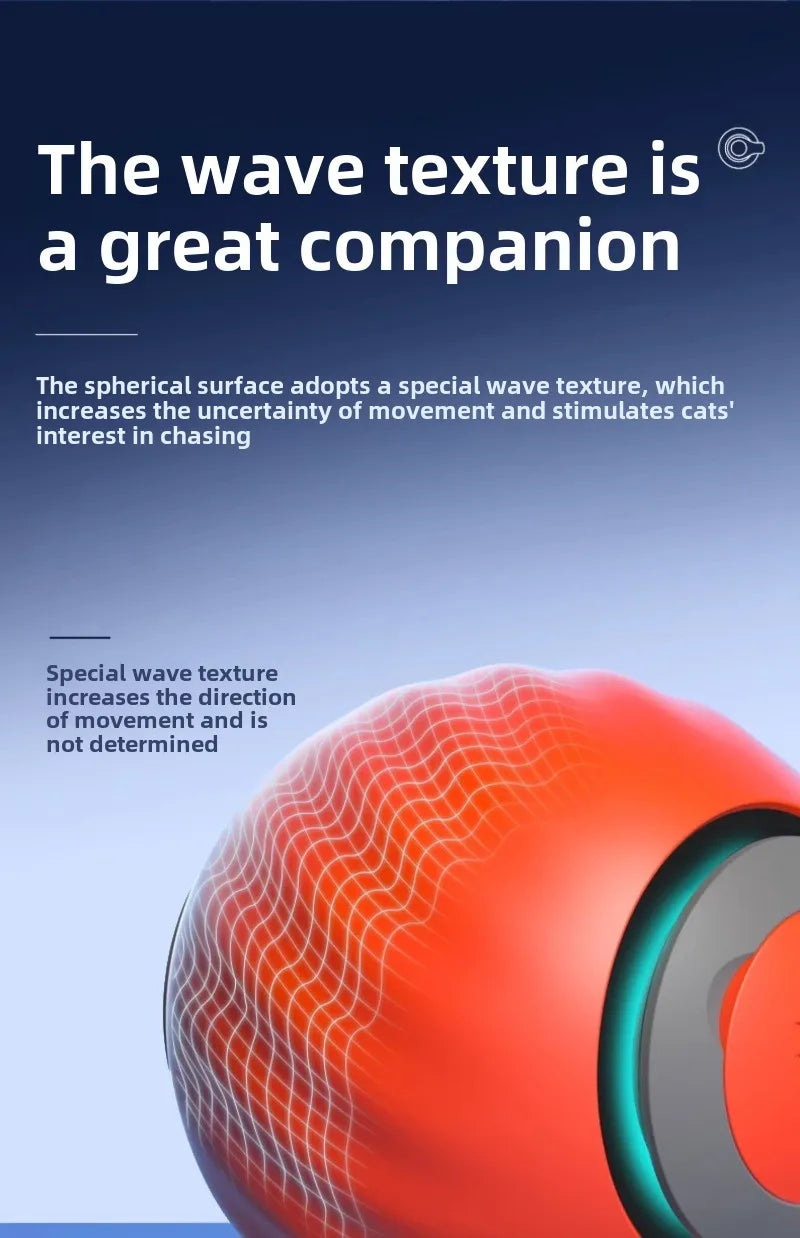 USB Rechargeable Smart Rolling Ball Cat Toy