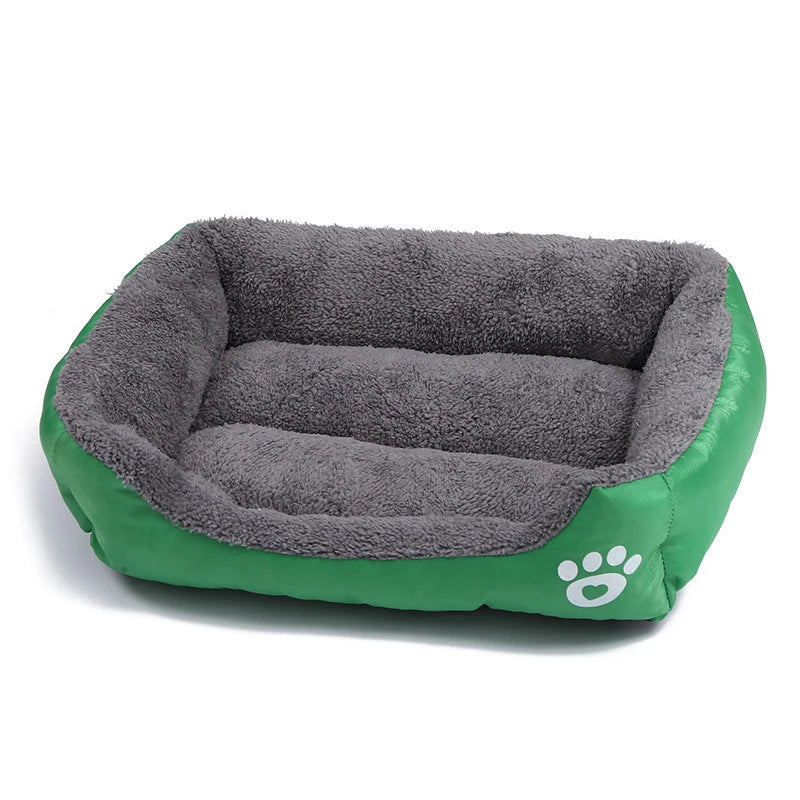 Large Square Plush Dog & Cat Bed