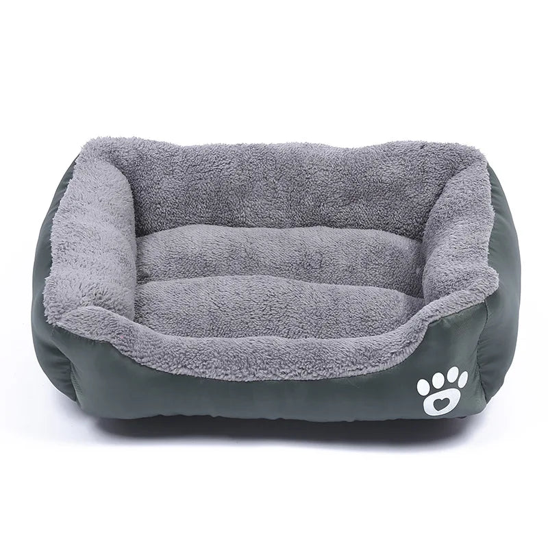 Large Square Plush Dog & Cat Bed