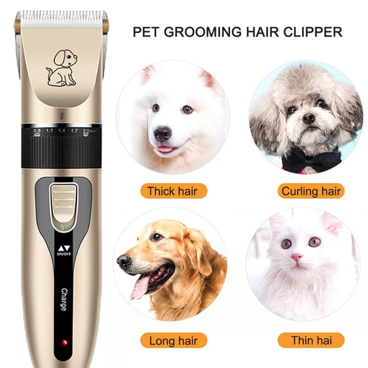 Rechargeable Electric Pet Hair Clipper Grooming Kit