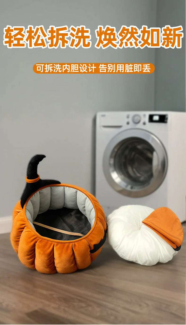 Pumpkin Cat & Dog Bed All-Season House