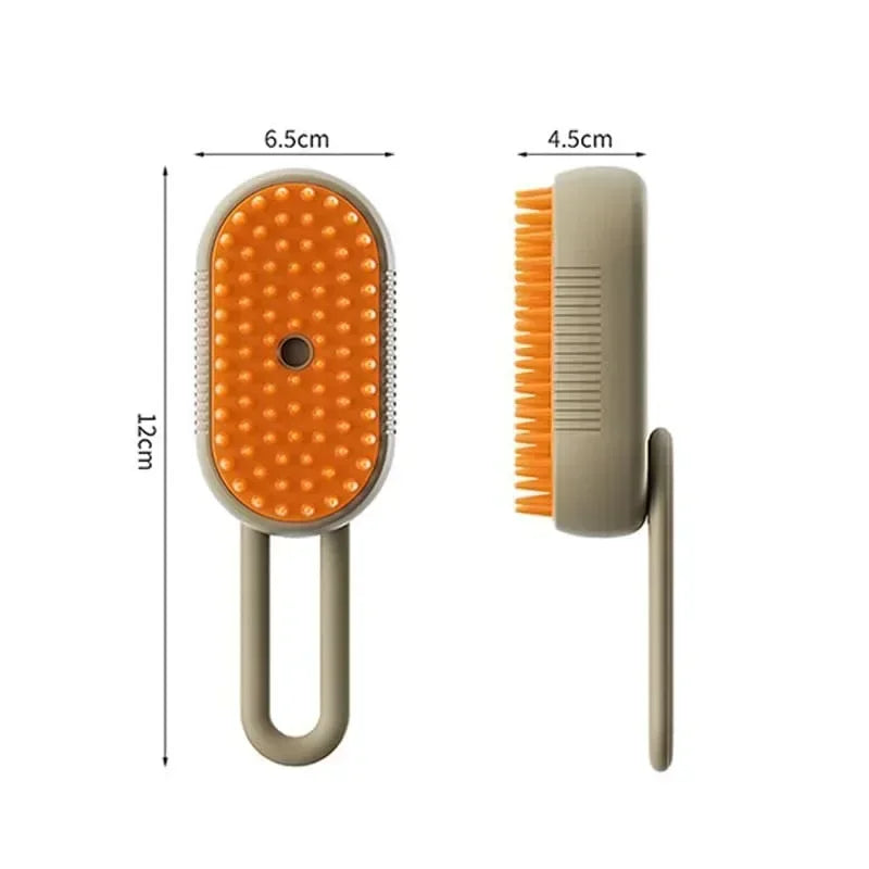 3-in-1 Electric Steamy Pet Brush for Dogs & Cats