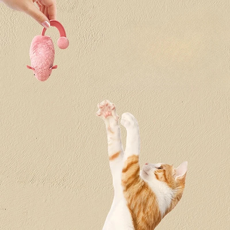 Interactive Plush Mouse Toy for Cats
