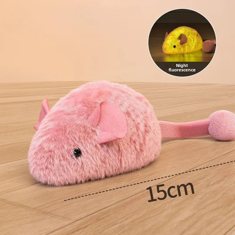 Interactive Plush Mouse Toy for Cats