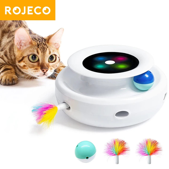 2-in-1 Automatic Feather Ball Smart Cat Toy