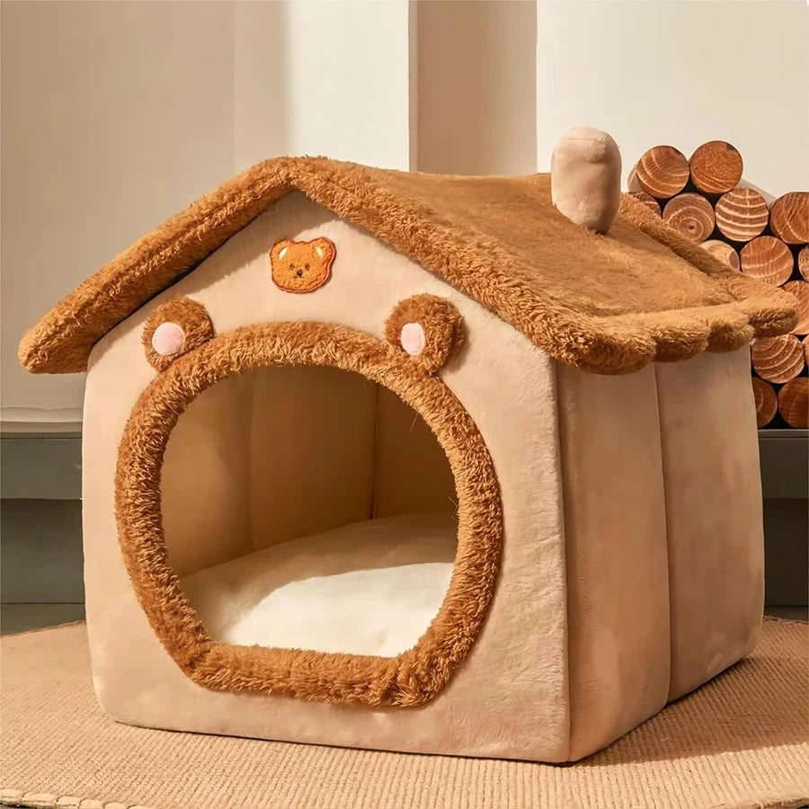 Foldable Washable Cat & Puppy House Bed