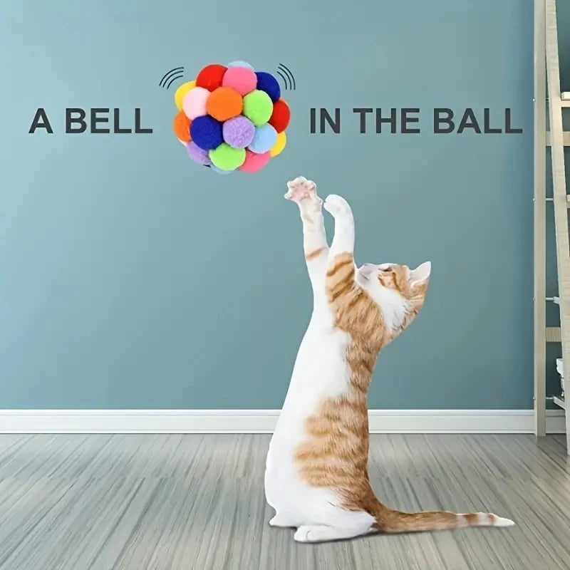 Cat Plush Bell Ball Toy (1/3PCS)