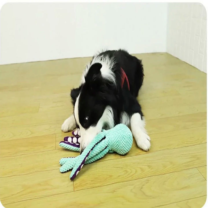 Plush Octopus Squeaky Toy for Dogs