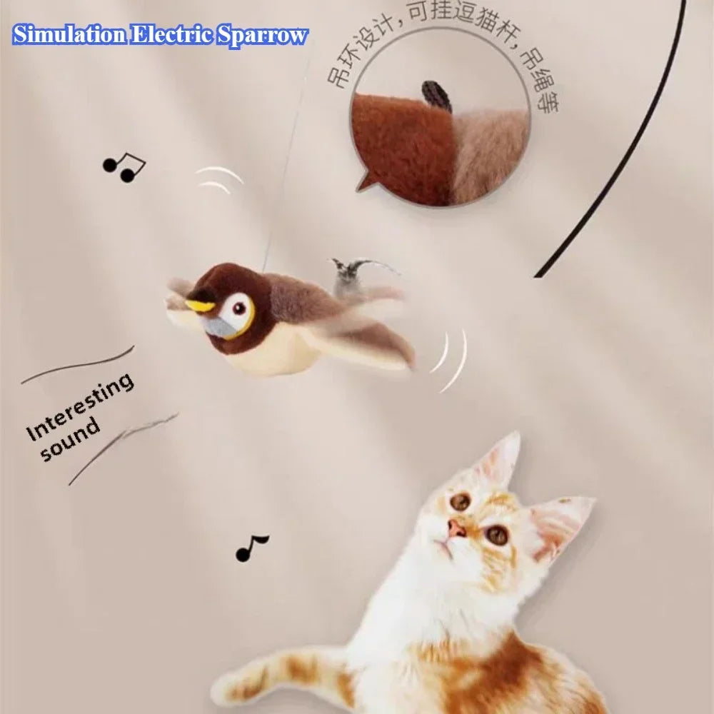 Catnip Electric Interactive Bird Toy for Cats