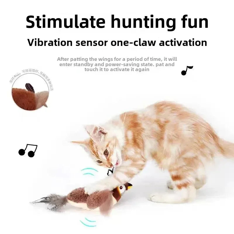 Catnip Electric Interactive Bird Toy for Cats