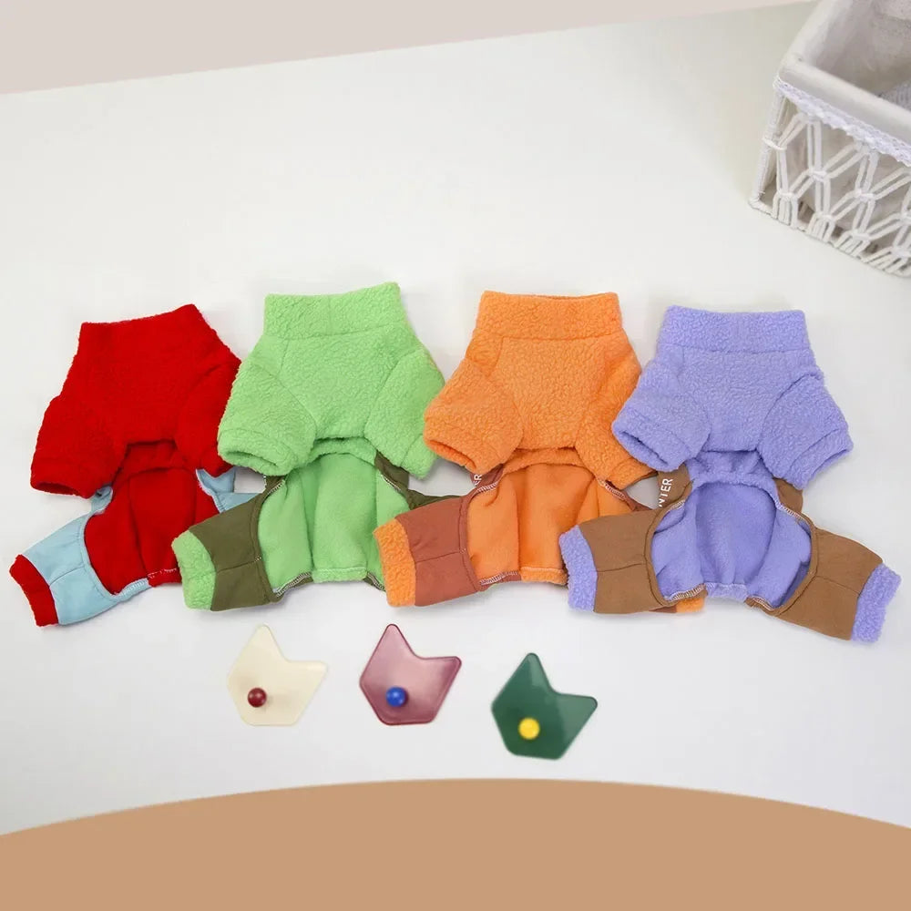 Fleece 4-Leg Dog & Cat Pajamas Jumpsuit