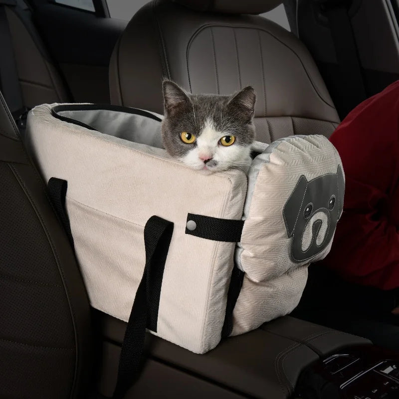 Portable Pet Car Seat Armrest Box for Dogs & Cats
