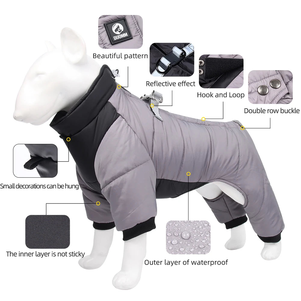 Waterproof Thicken Winter Dog Jacket for Small Dogs