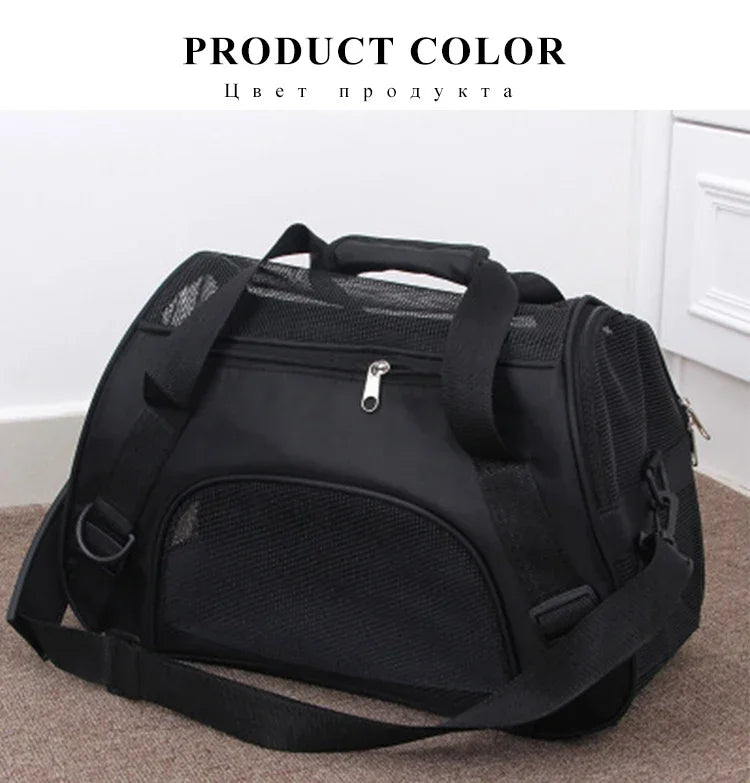 Portable Mesh Pet Carrier Bag for Dogs & Cats