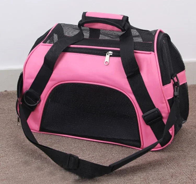 Portable Mesh Pet Carrier Bag for Dogs & Cats