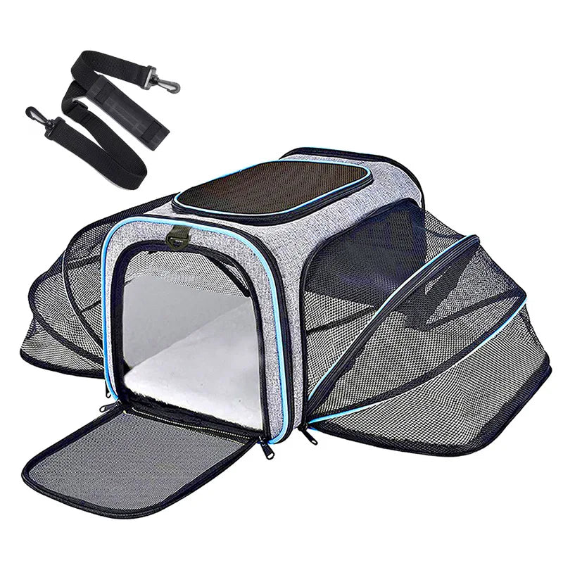 Foldable Small Pet Carrier Bag with Mesh