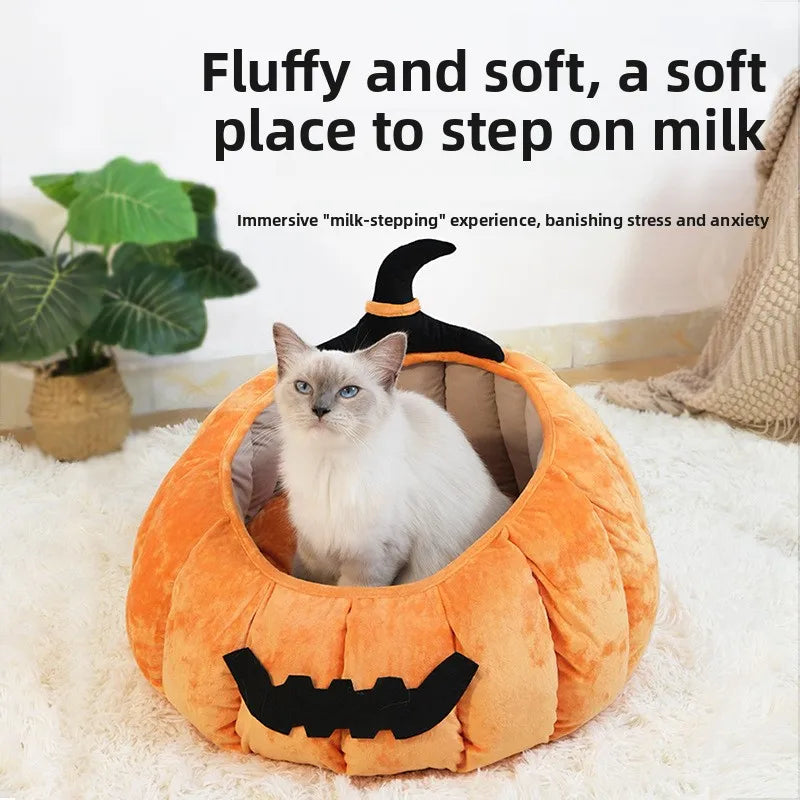 Pumpkin Cat & Dog Bed All-Season House