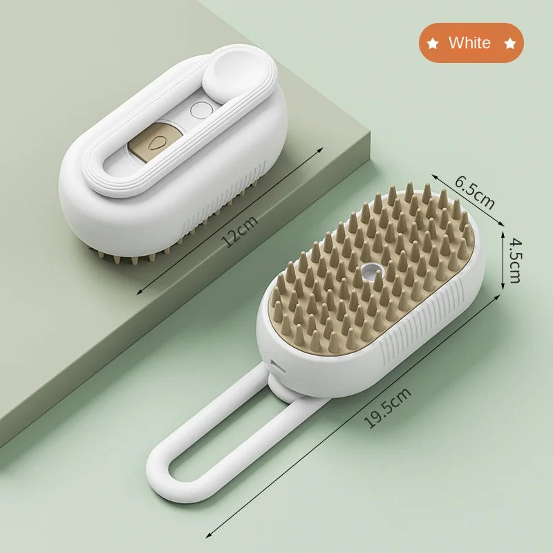 3-in-1 Electric Steamy Pet Brush for Dogs & Cats