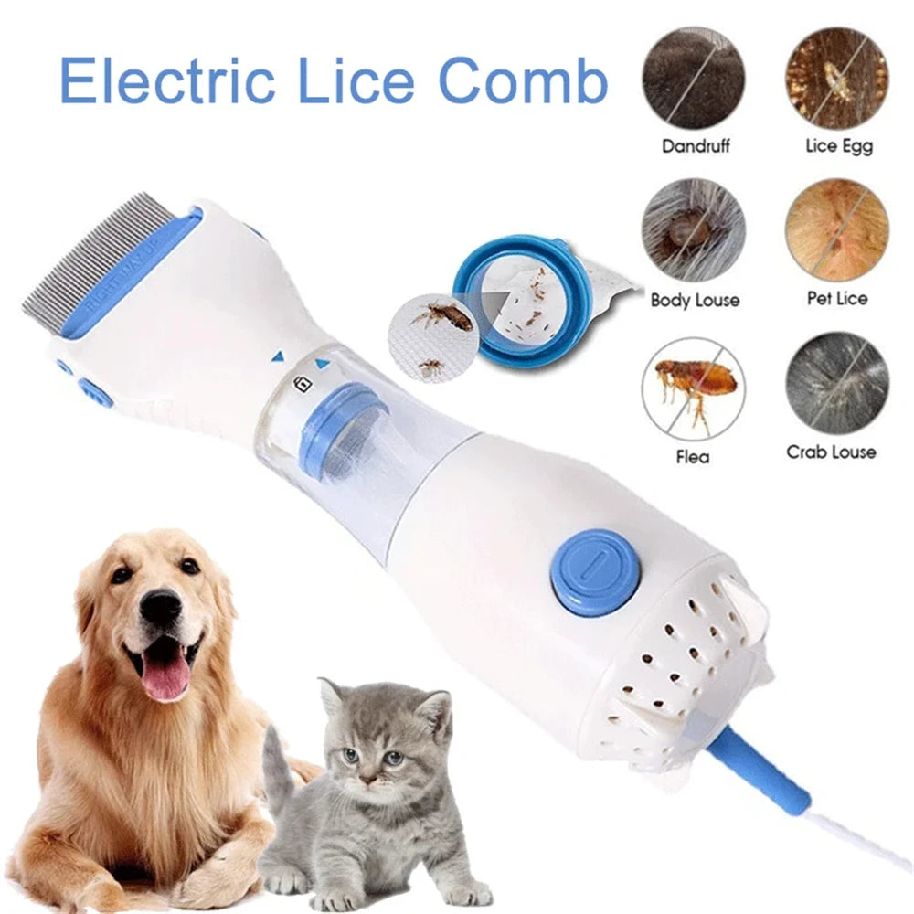 Electric Anti-Lice & Flea Removal Pet Comb