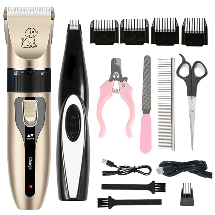 Rechargeable Electric Pet Hair Clipper Grooming Kit