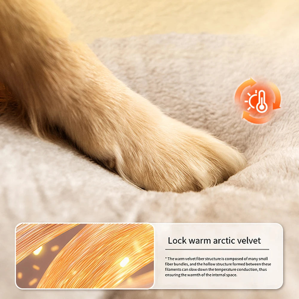 23" 2-in-1 Cat Cave Bed with Cushion