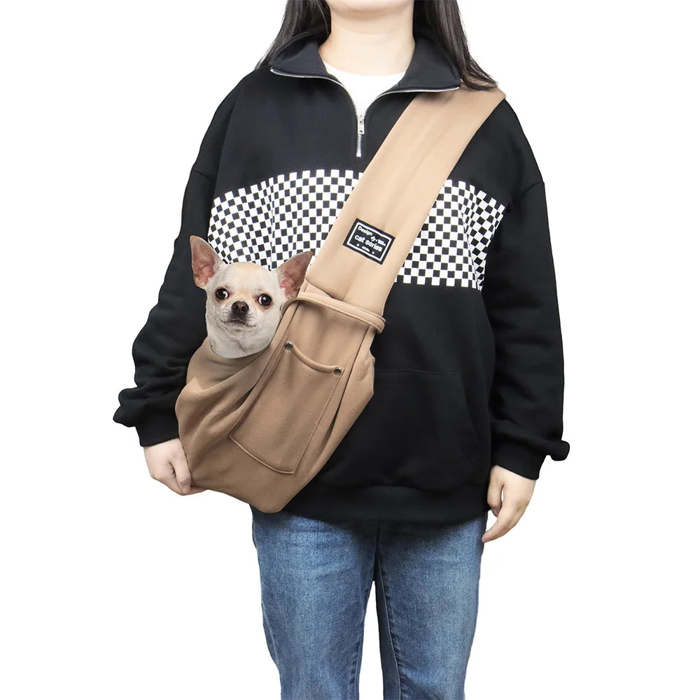 Portable Pet Shoulder Bag with Phone Pocket