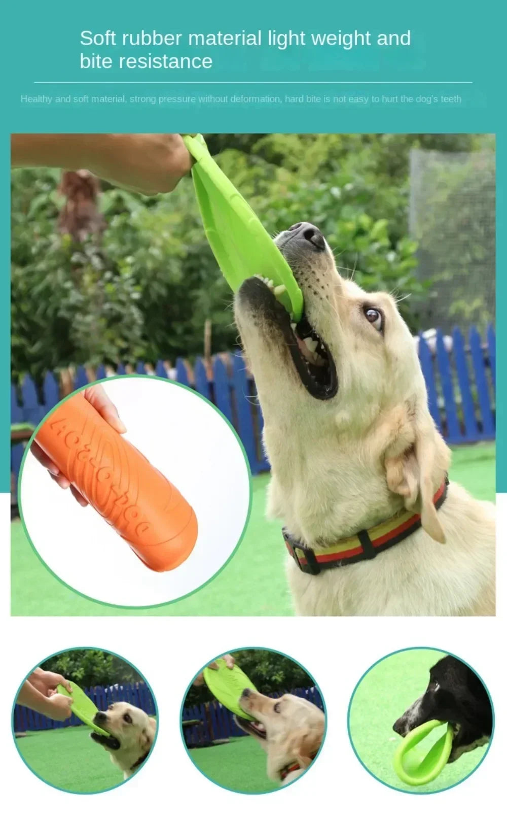 Multicolor Silicone Flying Disc Dog Toy