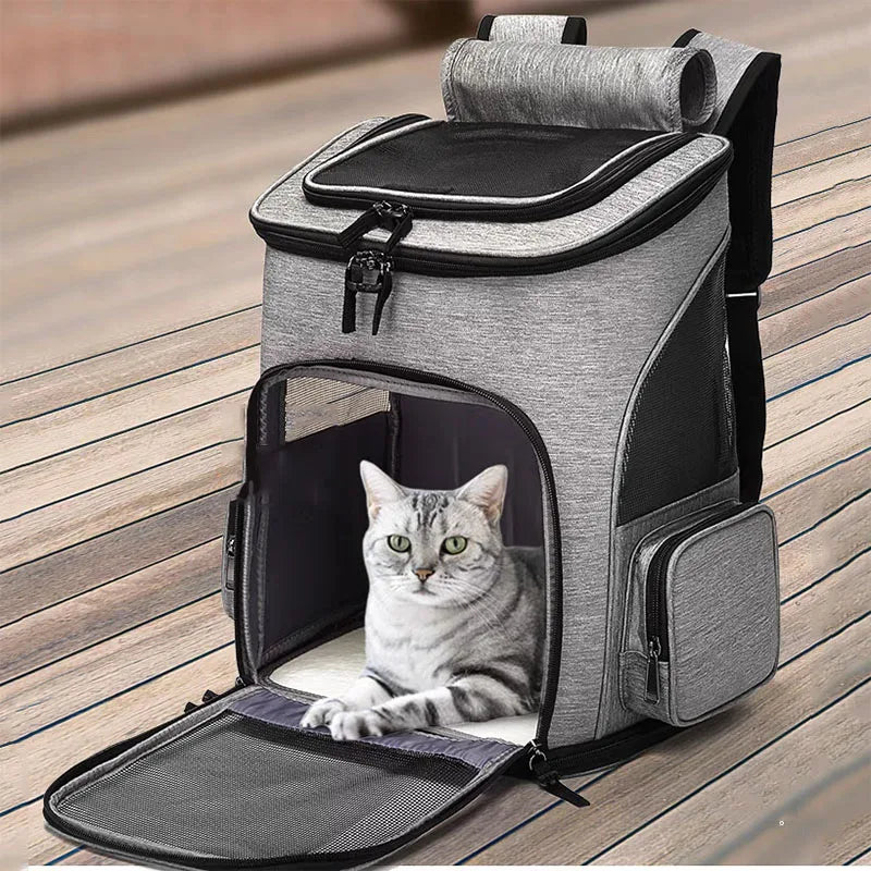 Foldable Breathable Pet Carrier Backpack for Cats & Dogs