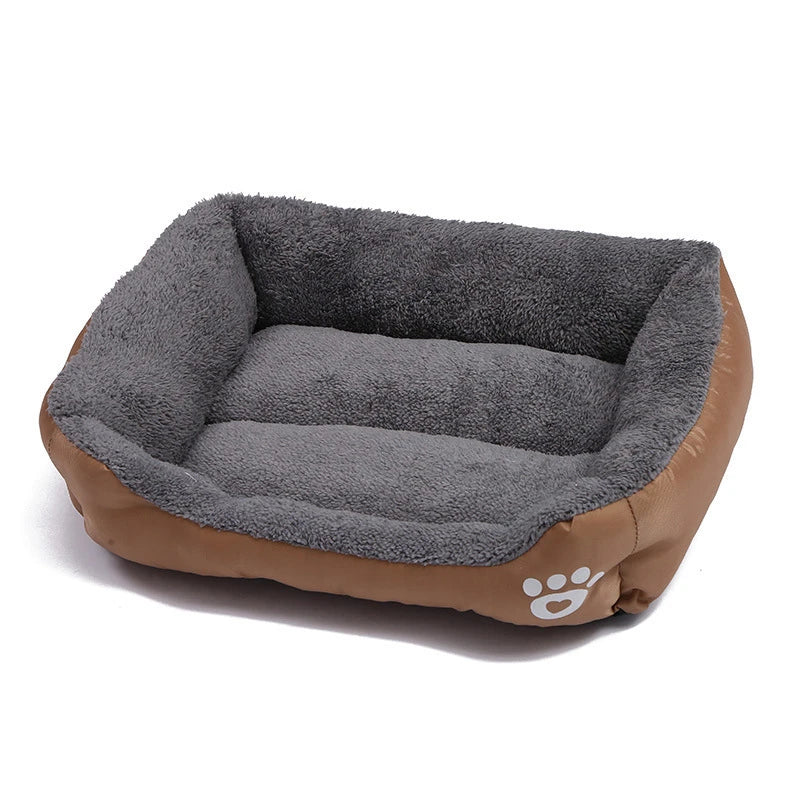 Large Square Plush Dog & Cat Bed