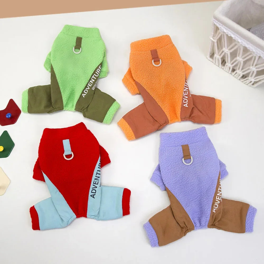 Fleece 4-Leg Dog & Cat Pajamas Jumpsuit