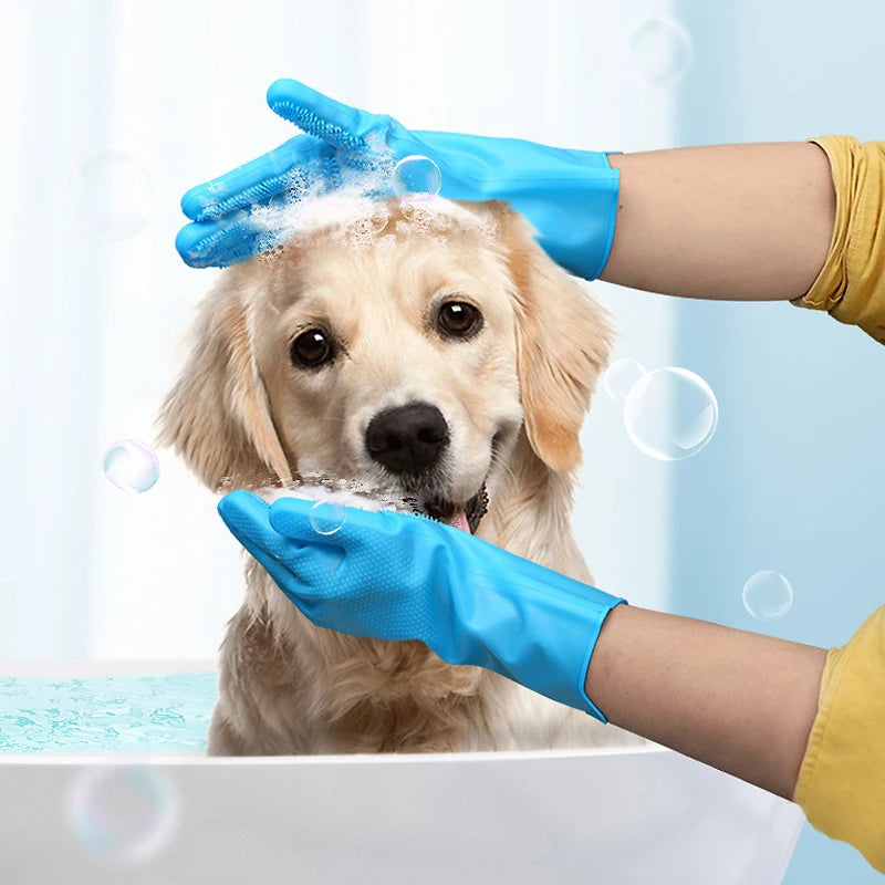 Silicone Pet Grooming & Bathing Gloves