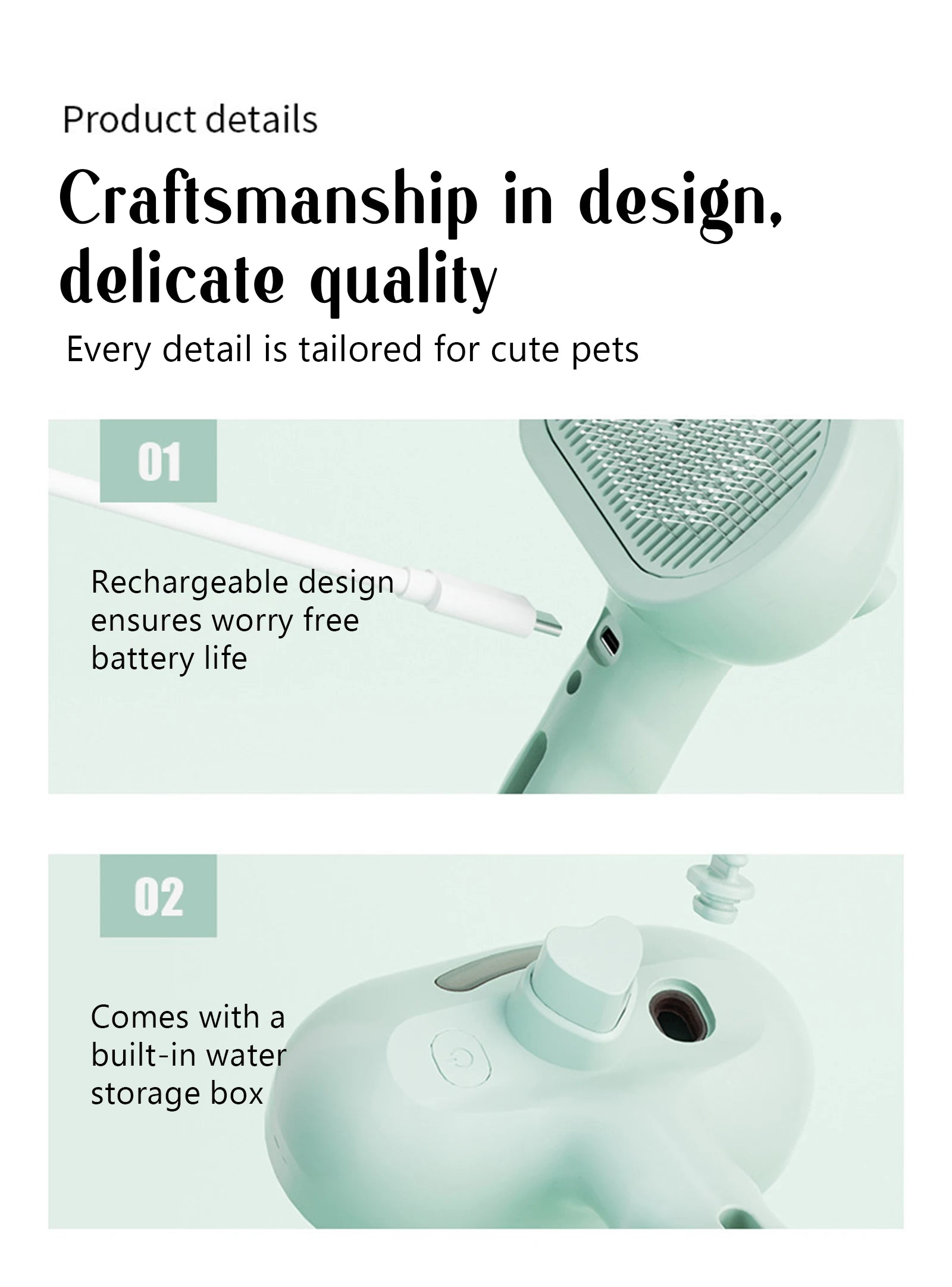 Pet Steam Massage Comb for Dogs & Cats