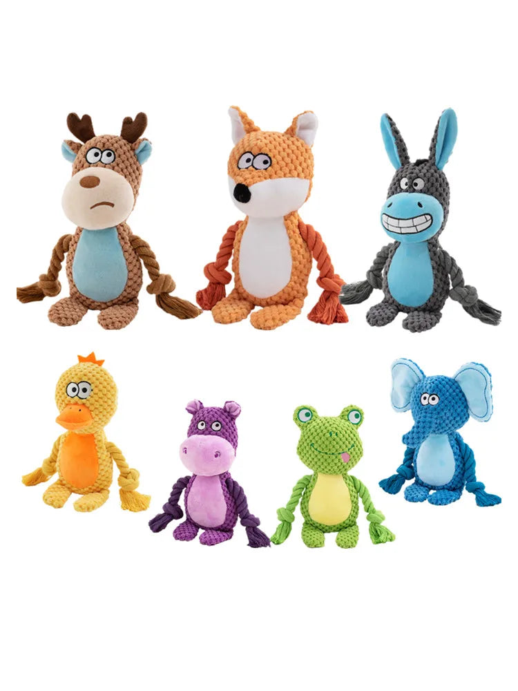 Indestructible Squeaky Plush Chew Toy for Dogs