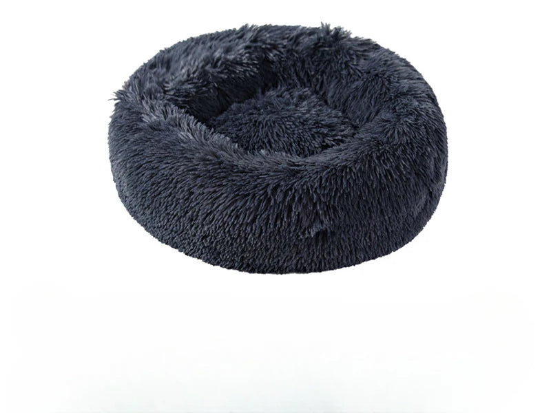 Winter Plush Round Cat & Dog Nest Bed