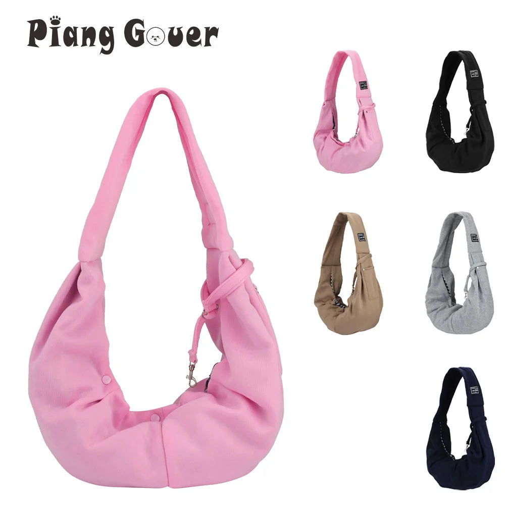 Portable Pet Shoulder Bag with Phone Pocket