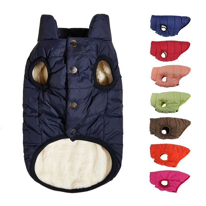 Fleece-Lined Winter Dog Jacket for Small Breeds