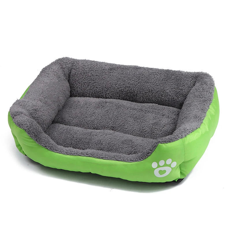 Large Square Plush Dog & Cat Bed