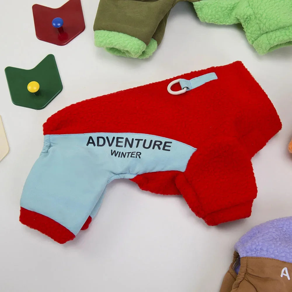 Fleece 4-Leg Dog & Cat Pajamas Jumpsuit